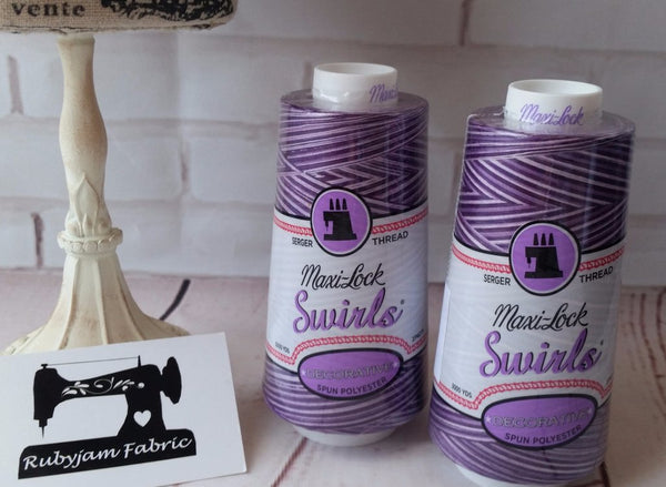Maxi-Lock Swirls Thread - Purple Berry Wave