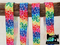 1M Rainbow Splash - Printed - 5/8" (16mm) - Fold Over Elastic (FOE)