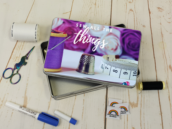 Sew All The Things - Sewing Storage Tin - Bespoke