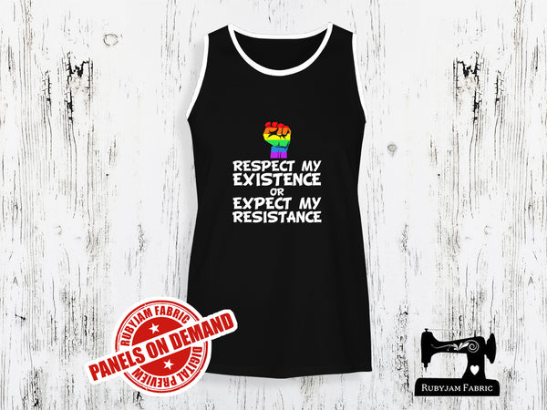 Respect My Existence of Expect My Resistance - BLACK - Panels On Demand