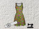 Retro Garden - cotton lycra - 150cm wide