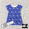 Seagulls - cotton lycra - 150cm wide