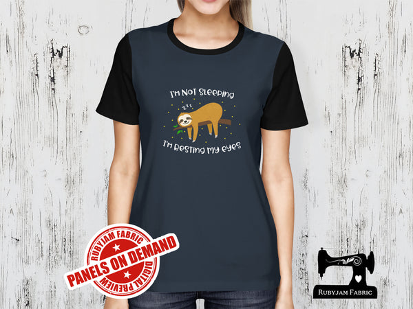 I'm Not Sleeping I'm Resting My Eyes - NAVY BLUE  - Panels On Demand