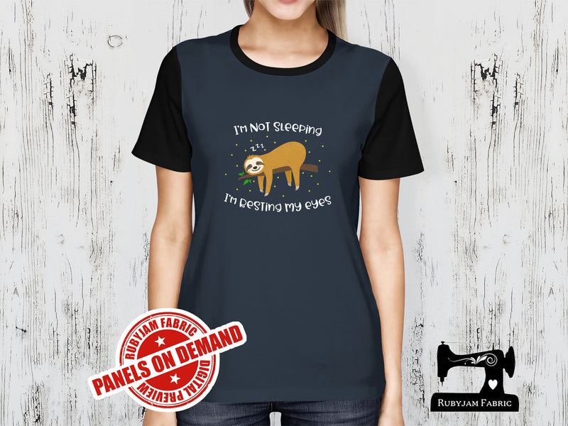 I'm Not Sleeping I'm Resting My Eyes - NAVY BLUE  - Panels On Demand