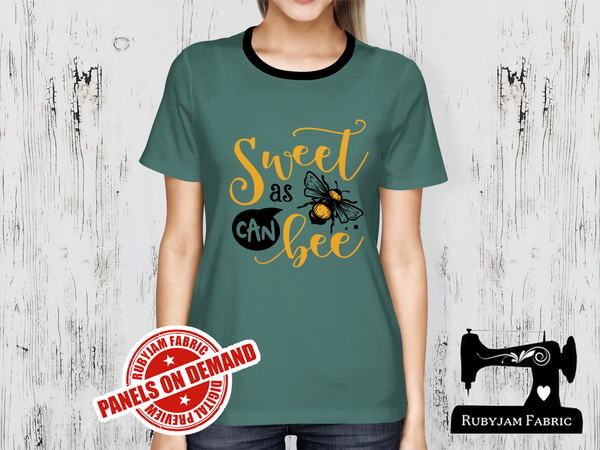 Sweet As Can Bee - SAGE GREEN - Panels On Demand