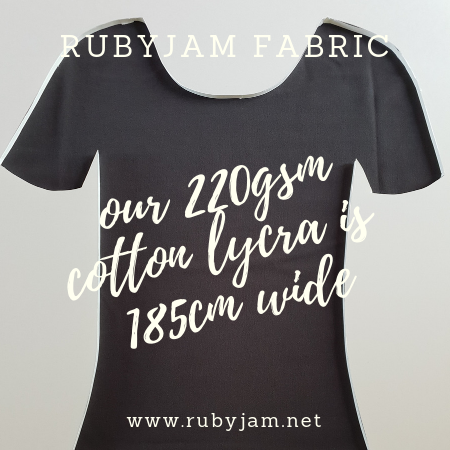 Charcoal Grey - solid cotton lycra - 185cm wide - 220gsm