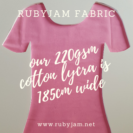 Light Pink - solid cotton lycra - 185cm wide - 220gsm