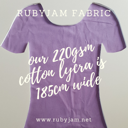 Light Purple - solid cotton lycra - 185cm wide - 220gsm