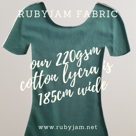 Sage Green - solid cotton lycra - 185cm wide - 220gsm