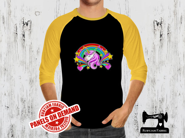 Unicorn Rainbow (No Text) - BLACK - Panels On Demand