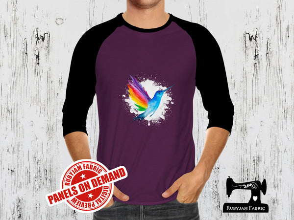 Watercolour Hummingbird - PURPLE - Panels On Demand