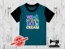 We All Scream For Ice Cream - TEAL BLUE - Panels On Demand