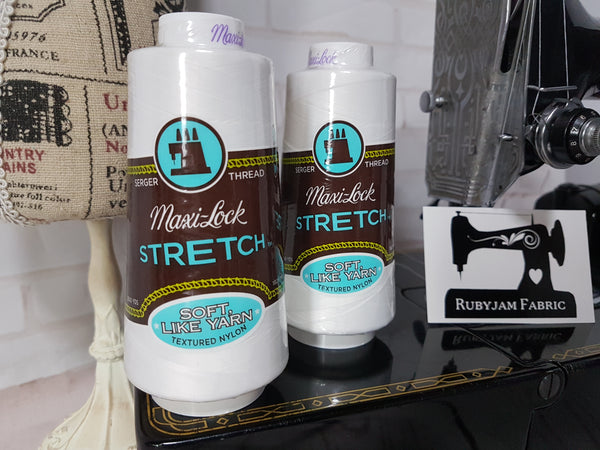 Maxi-Lock Stretch Thread - White - clearance